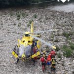 Rescatado un varón gravemente herido en un pedrero del río Narcea a su paso por Cornellana, en Salas
